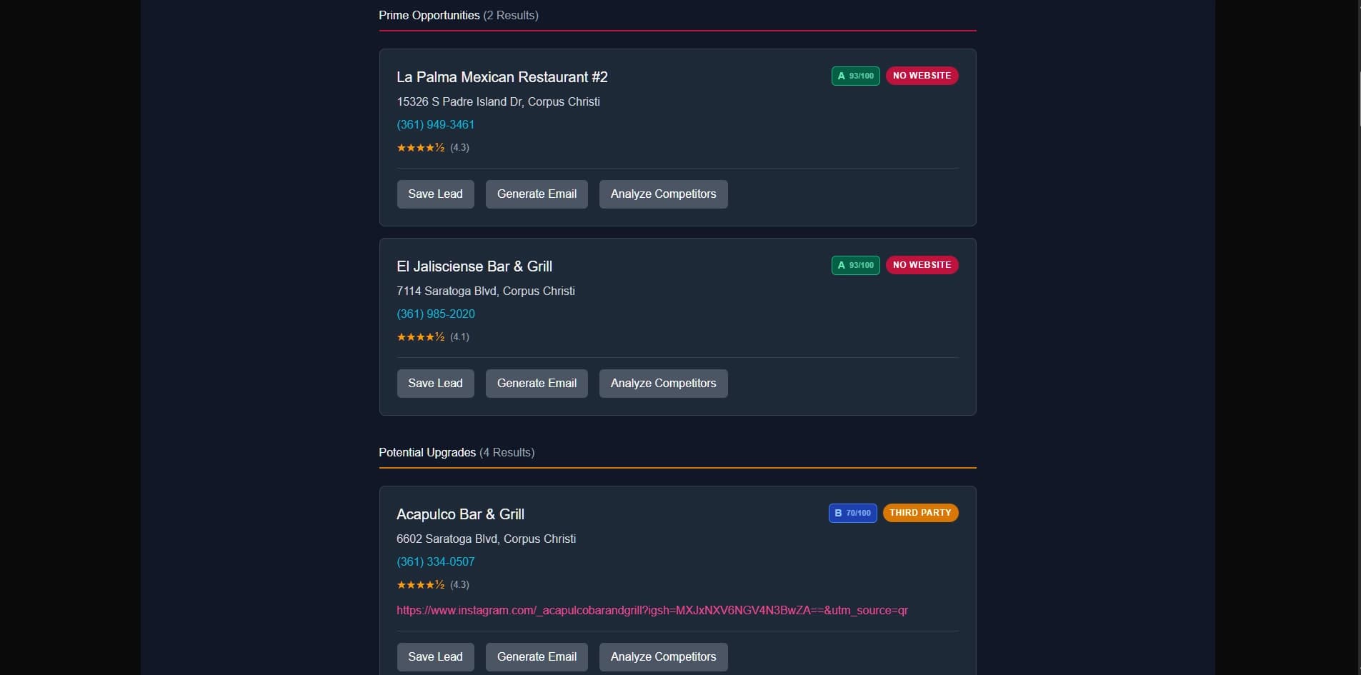 SiteBeacon screenshot