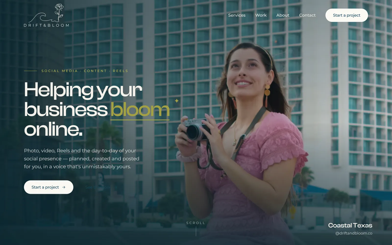 Drift & Bloom website designed and built by KumoKodo Studio