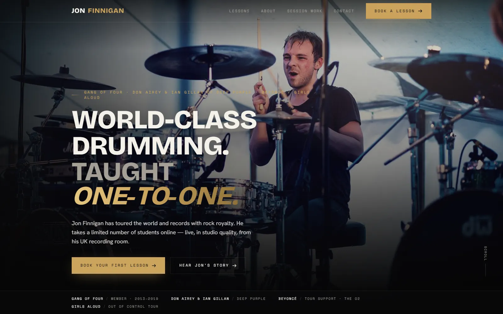 Jon Finnigan website designed and built by KumoKodo Studio